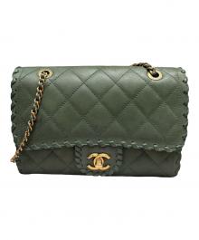 CHANEL（シャネル）の古着「チェーンショルダーバッグ/Happy Stitch Flap Bag」｜グリーン