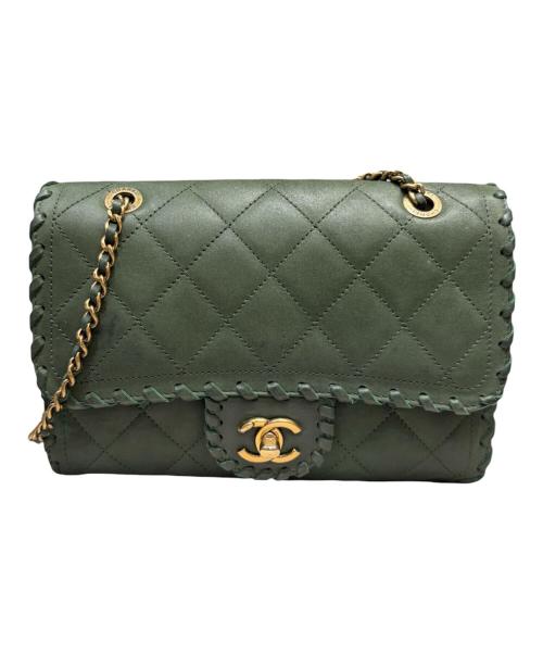 CHANEL（シャネル）CHANEL (シャネル) チェーンショルダーバッグ/Happy Stitch Flap Bag グリーンの古着・服飾アイテム