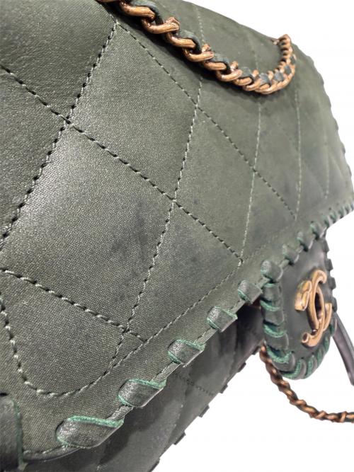 CHANEL（シャネル）CHANEL (シャネル) チェーンショルダーバッグ/Happy Stitch Flap Bag グリーンの古着・服飾アイテム
