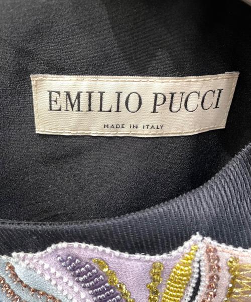 Emilio Pucci（エミリオ プッチ）Emilio Pucci (エミリオ プッチ) ノースリーブワンピース ブラック サイズ:42 未使用品の古着・服飾アイテム