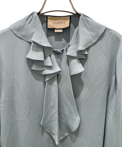 GUCCI（グッチ）GUCCI (グッチ) ZAHGLシャツ スカイブルー サイズ:42の古着・服飾アイテム