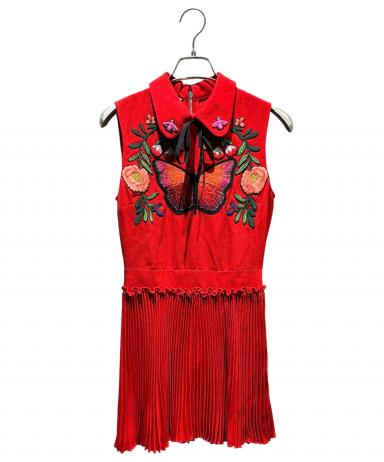 中古・古着通販】GUCCI (グッチ) フローラルフラワー刺繍ワンピース