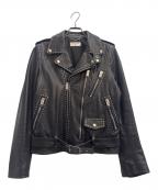 Saint Laurent Parisサンローランパリ）の古着「スタッズライダースジャケット」｜ブラック