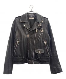Saint Laurent Paris（サンローランパリ）の古着「スタッズライダースジャケット」｜ブラック
