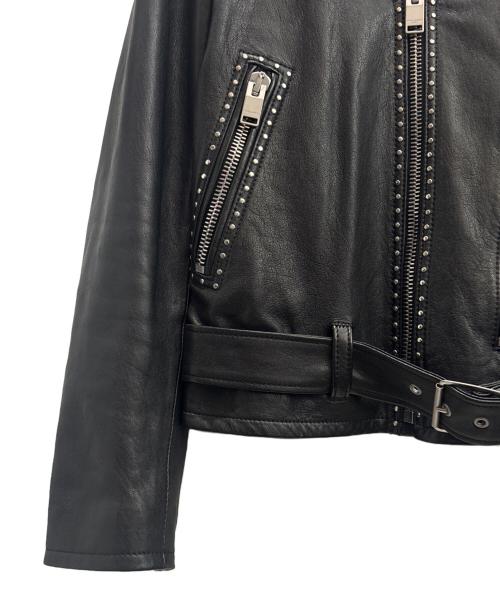 Saint Laurent Paris（サンローランパリ）Saint Laurent Paris (サンローランパリ) スタッズライダースジャケット ブラック サイズ:44の古着・服飾アイテム