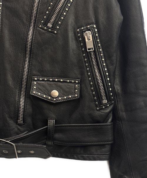 Saint Laurent Paris（サンローランパリ）Saint Laurent Paris (サンローランパリ) スタッズライダースジャケット ブラック サイズ:44の古着・服飾アイテム