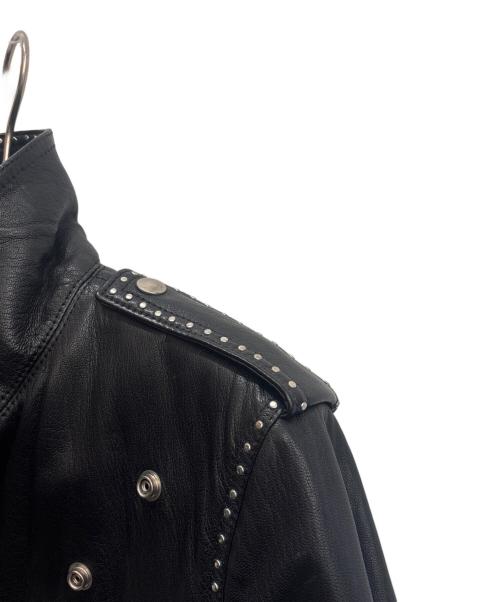 Saint Laurent Paris（サンローランパリ）Saint Laurent Paris (サンローランパリ) スタッズライダースジャケット ブラック サイズ:44の古着・服飾アイテム