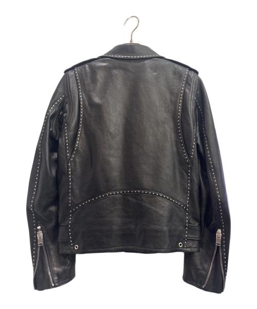 Saint Laurent Paris（サンローランパリ）Saint Laurent Paris (サンローランパリ) スタッズライダースジャケット ブラック サイズ:44の古着・服飾アイテム