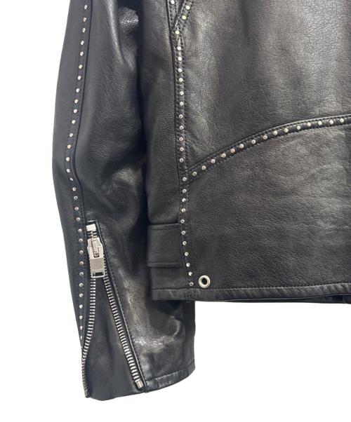 Saint Laurent Paris（サンローランパリ）Saint Laurent Paris (サンローランパリ) スタッズライダースジャケット ブラック サイズ:44の古着・服飾アイテム