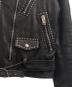 中古・古着 Saint Laurent Paris (サンローランパリ) スタッズライダースジャケット ブラック サイズ:44：250000円