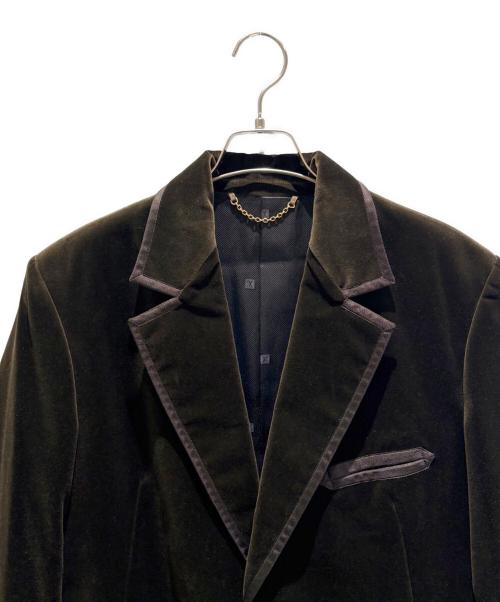 LOUIS VUITTON（ルイ ヴィトン）LOUIS VUITTON (ルイ ヴィトン) ベルベットテーラードジャケット カーキ サイズ:46の古着・服飾アイテム