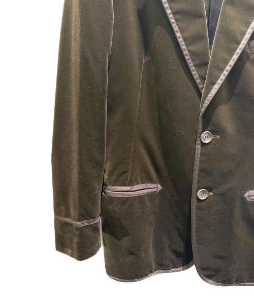 LOUIS VUITTON（ルイ ヴィトン）LOUIS VUITTON (ルイ ヴィトン) ベルベットテーラードジャケット カーキ サイズ:46の古着・服飾アイテム