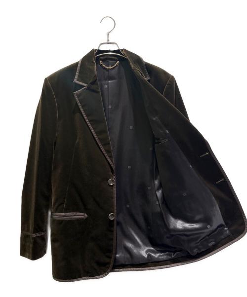 LOUIS VUITTON（ルイ ヴィトン）LOUIS VUITTON (ルイ ヴィトン) ベルベットテーラードジャケット カーキ サイズ:46の古着・服飾アイテム