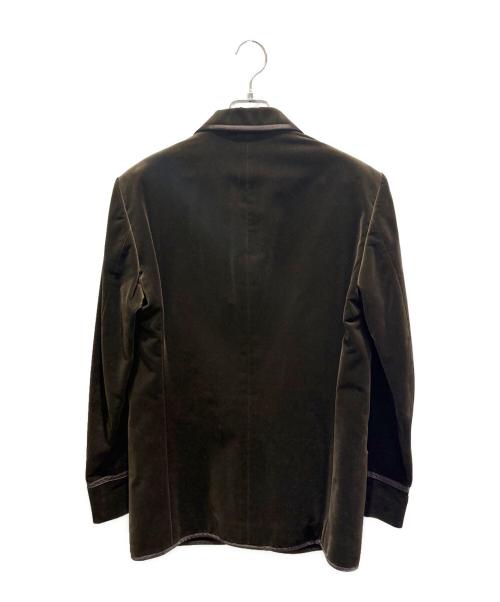 LOUIS VUITTON（ルイ ヴィトン）LOUIS VUITTON (ルイ ヴィトン) ベルベットテーラードジャケット カーキ サイズ:46の古着・服飾アイテム