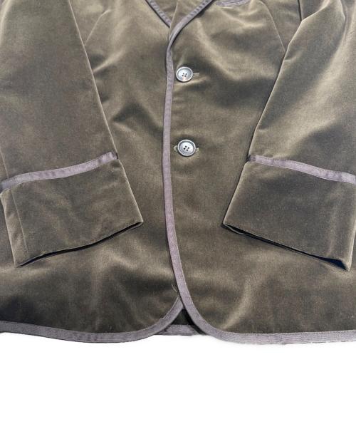 LOUIS VUITTON（ルイ ヴィトン）LOUIS VUITTON (ルイ ヴィトン) ベルベットテーラードジャケット カーキ サイズ:46の古着・服飾アイテム