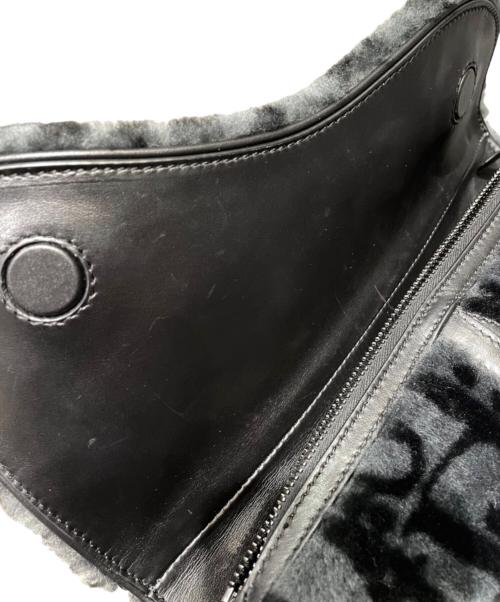 Dior（ディオール）Dior (ディオール) オブリークサドルバッグ/ショルダーバッグ ブラック×グレーの古着・服飾アイテム