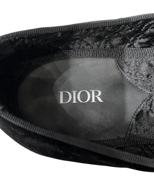 Dior（ディオール）Dior (ディオール) ベルベットオブリークローファー ブラック サイズ:41の古着・服飾アイテム