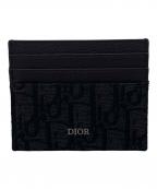 Diorディオール）の古着「ジャカード & グレインドカーフスキンカードケース」｜ブラック