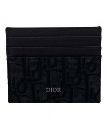 Dior（ディオール）の古着「ジャカード & グレインドカーフスキンカードケース」｜ブラック