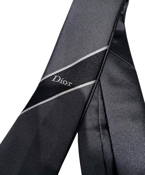 Dior（ディオール）Dior (ディオール) シルクネクタイ ブラック サイズ:FREEの古着・服飾アイテム