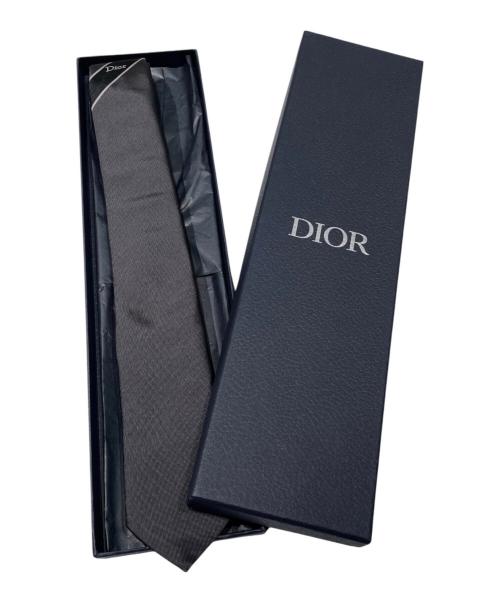 Dior（ディオール）Dior (ディオール) シルクネクタイ ブラック サイズ:FREEの古着・服飾アイテム