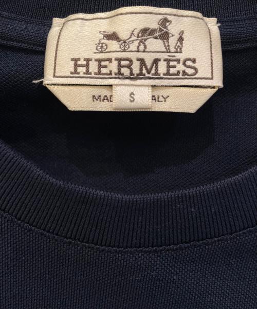 HERMES（エルメス）HERMES (エルメス) Broderie H カットソー ネイビー サイズ:Ｓの古着・服飾アイテム