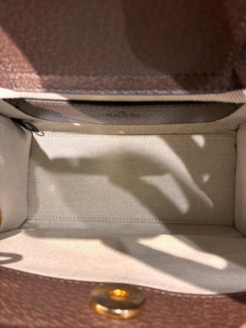 GUCCI（グッチ）GUCCI (グッチ) ダイアナジャンボGGミニトートバッグ 655661 ブラウンの古着・服飾アイテム
