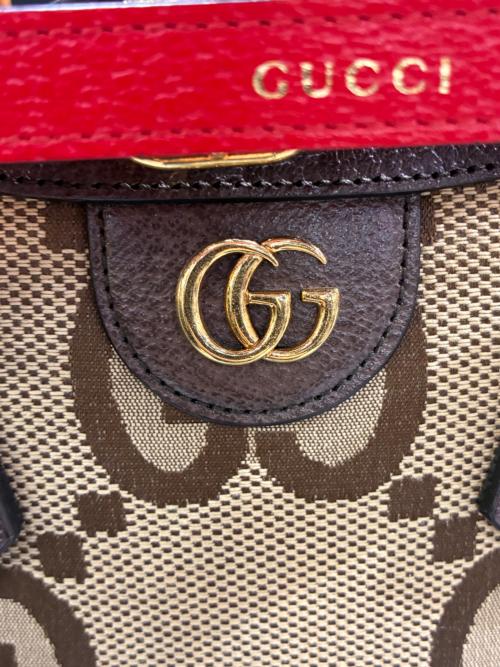 GUCCI（グッチ）GUCCI (グッチ) ダイアナジャンボGGミニトートバッグ 655661 ブラウンの古着・服飾アイテム