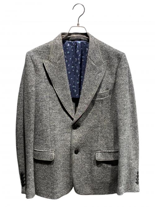 DOLCE & GABBANA（ドルチェ＆ガッバーナ）DOLCE & GABBANA (ドルチェ＆ガッバーナ) ウールテーラードジャケット グレー サイズ:48の古着・服飾アイテム