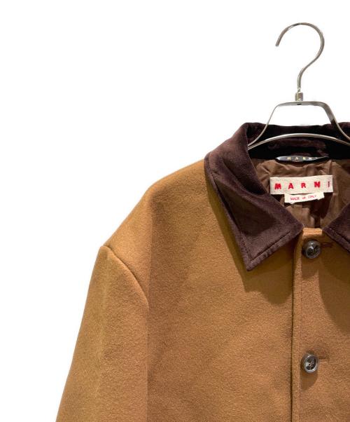 MARNI（マルニ）MARNI (マルニ) ダブルスプラッタブルウールフェルトワークウェアジャケット ブラウン サイズ:50の古着・服飾アイテム