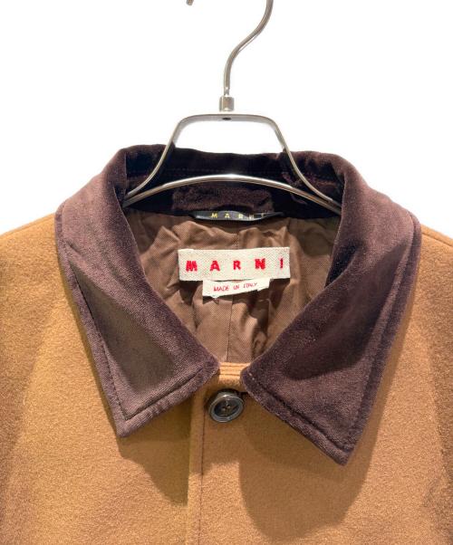 MARNI（マルニ）MARNI (マルニ) ダブルスプラッタブルウールフェルトワークウェアジャケット ブラウン サイズ:50の古着・服飾アイテム