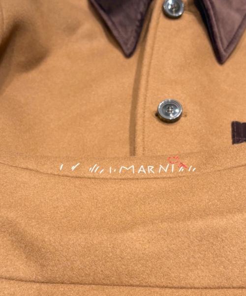 MARNI（マルニ）MARNI (マルニ) ダブルスプラッタブルウールフェルトワークウェアジャケット ブラウン サイズ:50の古着・服飾アイテム