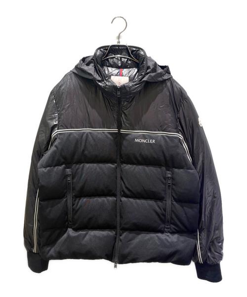 MONCLER（モンクレール）MONCLER (モンクレール) MICHAEL/レタープリントカラーブロックダウンジャケット  ブラック サイズ:5の古着・服飾アイテム