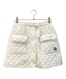 MONCLER（モンクレール）の古着「GONNA/ダイヤモンドキルティングミニスカート」｜ホワイト