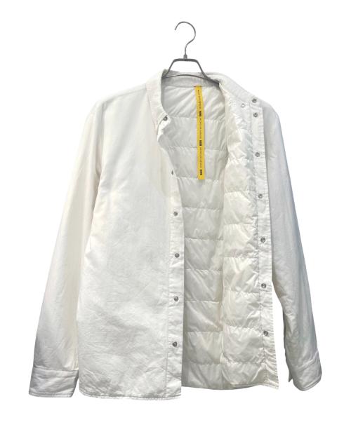 MONCLER GENIUS（モンクレール ジーニアス）MONCLER GENIUS (モンクレール ジーニアス) FRAGMENT DESIGN (フラグメントデザイン) CAMICIA 中綿シャツジャケット ホワイト サイズ:48の古着・服飾アイテム