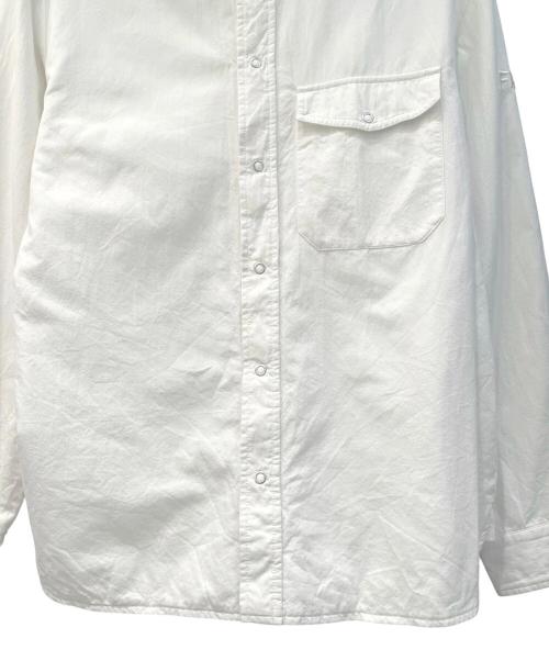 MONCLER GENIUS（モンクレール ジーニアス）MONCLER GENIUS (モンクレール ジーニアス) FRAGMENT DESIGN (フラグメントデザイン) CAMICIA 中綿シャツジャケット ホワイト サイズ:48の古着・服飾アイテム