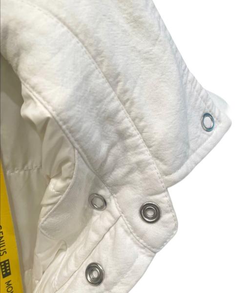 MONCLER GENIUS（モンクレール ジーニアス）MONCLER GENIUS (モンクレール ジーニアス) FRAGMENT DESIGN (フラグメントデザイン) CAMICIA 中綿シャツジャケット ホワイト サイズ:48の古着・服飾アイテム
