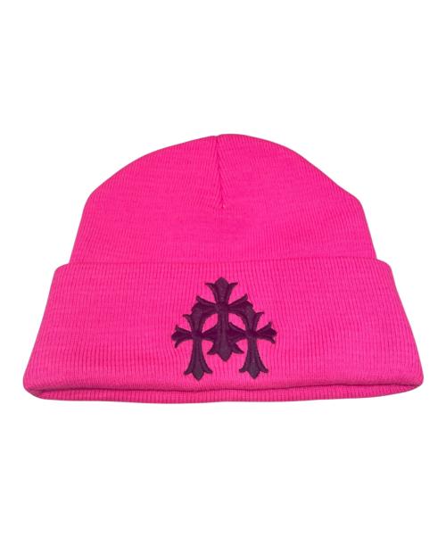CHROME HEARTS（クロムハーツ）CHROME HEARTS (クロムハーツ) Cemetery Cross Patch Beanie ショッキングピンク サイズ:FREEの古着・服飾アイテム