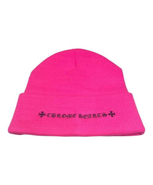 CHROME HEARTS（クロムハーツ）CHROME HEARTS (クロムハーツ) Cemetery Cross Patch Beanie ショッキングピンク サイズ:FREEの古着・服飾アイテム