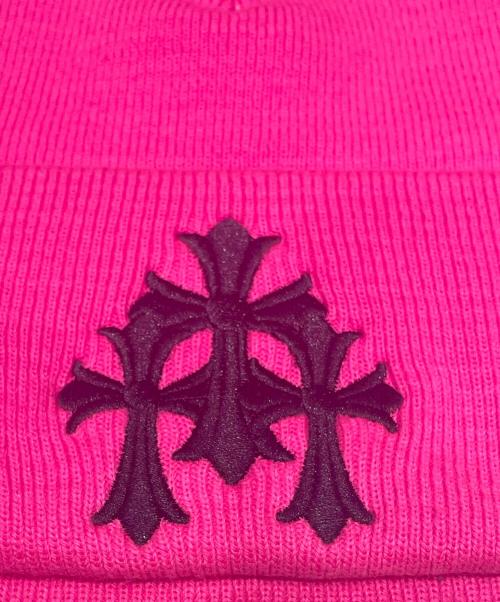 CHROME HEARTS（クロムハーツ）CHROME HEARTS (クロムハーツ) Cemetery Cross Patch Beanie ショッキングピンク サイズ:FREEの古着・服飾アイテム