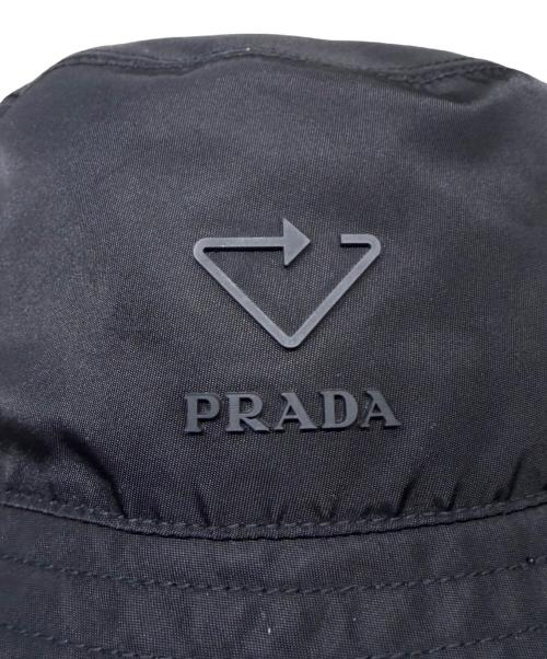 PRADA（プラダ）PRADA (プラダ) Re-Nylon/リナイロン バケットハット ブラック サイズ:Ｓの古着・服飾アイテム
