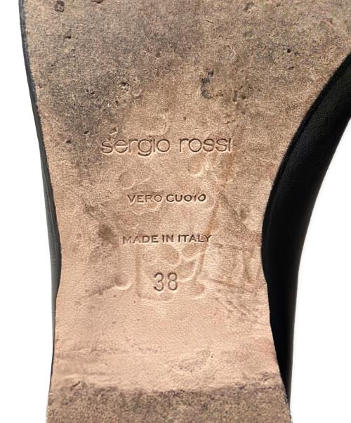 sergio rossi（セルジオロッシ）sergio rossi (セルジオロッシ) フラットパンプス ブラック サイズ:38の古着・服飾アイテム