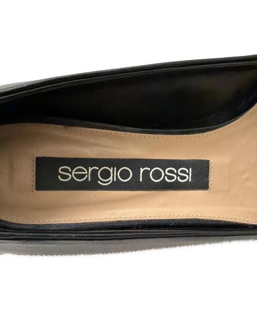 sergio rossi（セルジオロッシ）sergio rossi (セルジオロッシ) フラットパンプス ブラック サイズ:38の古着・服飾アイテム