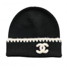 CHANEL（シャネル）の古着「ココマーク カシミヤニット帽」｜ブラック