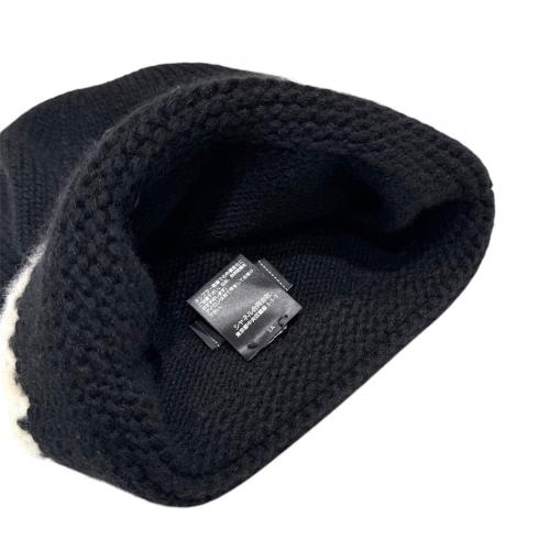 CHANEL（シャネル）CHANEL (シャネル) ココマーク カシミヤニット帽 ブラックの古着・服飾アイテム