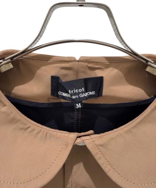 tricot COMME des GARCONS（トリココムデギャルソン）tricot COMME des GARCONS (トリココムデギャルソン) 半袖丸襟ステンカラーコート ブラウン サイズ:Mの古着・服飾アイテム