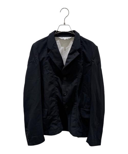 COMME des GARCONS COMME des GARCONS（コムデギャルソン コムデギャルソン）COMME des GARCONS COMME des GARCONS (コムデギャルソン コムデギャルソン) ポリ縮 ステッチワーク 4B テーラードジャケット ブラック サイズ:Lの古着・服飾アイテム