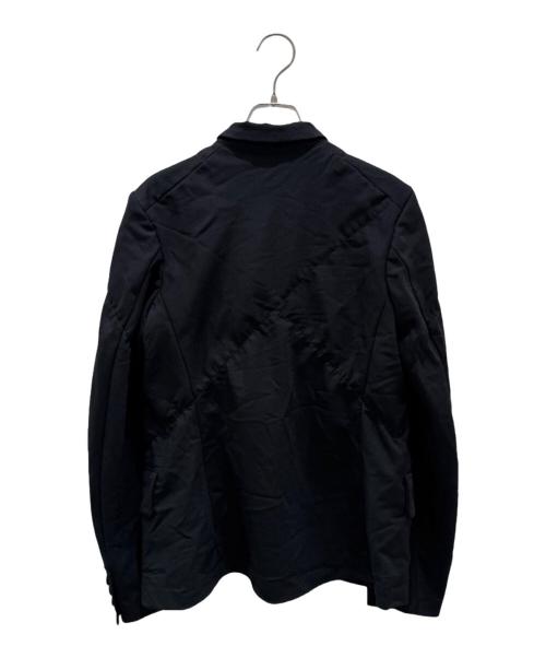 COMME des GARCONS COMME des GARCONS（コムデギャルソン コムデギャルソン）COMME des GARCONS COMME des GARCONS (コムデギャルソン コムデギャルソン) ポリ縮 ステッチワーク 4B テーラードジャケット ブラック サイズ:Lの古着・服飾アイテム