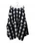 COMME des GARCONS COMME des GARCONS（コムデギャルソン コムデギャルソン）の古着「ブロックチェック柄 切替デザインスカート」｜ホワイト×ブラック