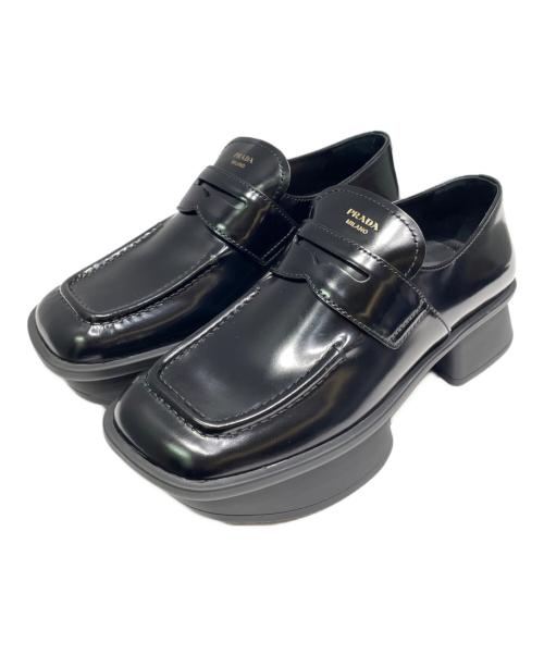 PRADA（プラダ）PRADA (プラダ) Re-Edition イコールプラットフォームローファー ブラック サイズ:36 1/2の古着・服飾アイテム